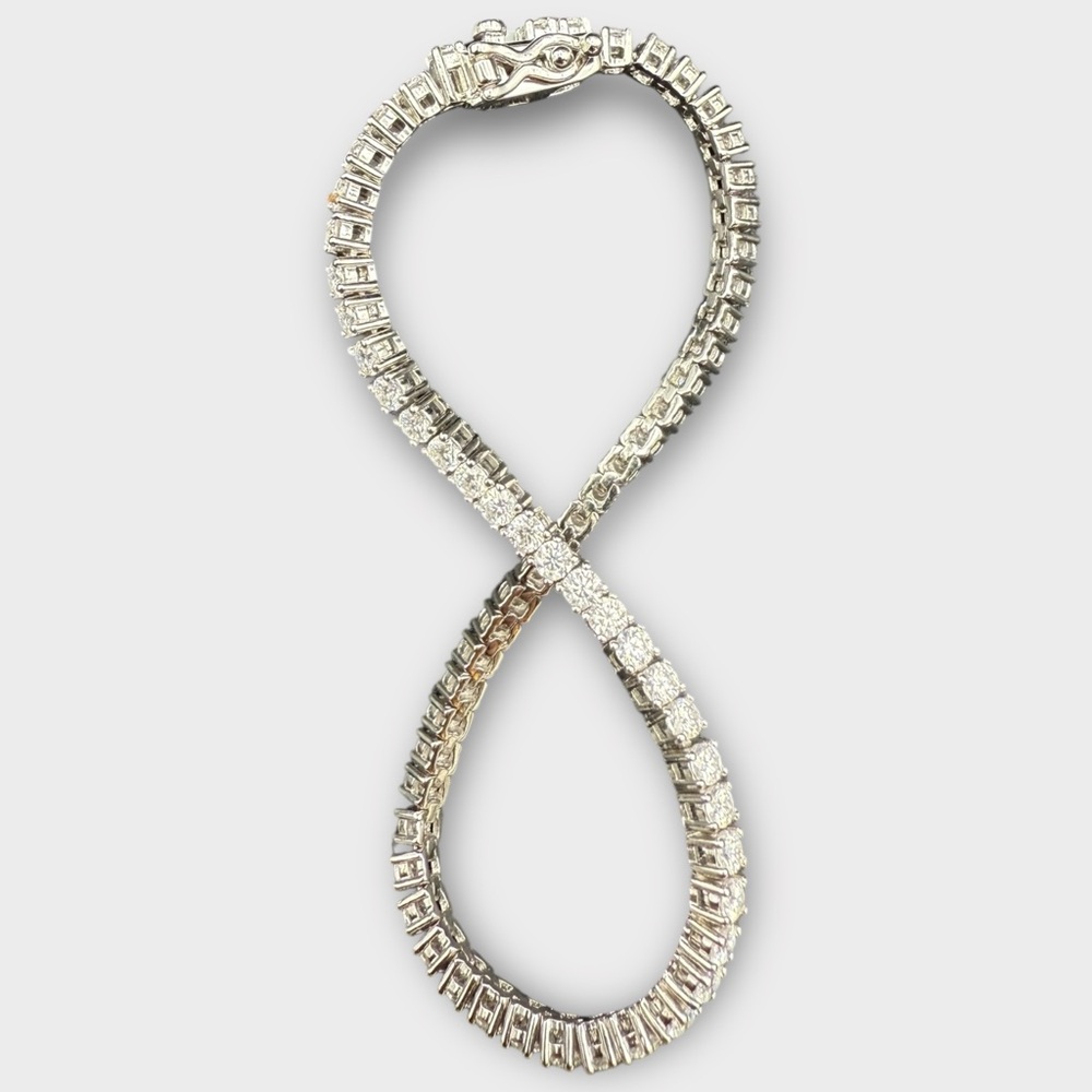 Moissanite Tennis Bracelet .925 Silver